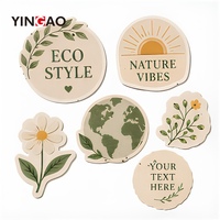 Pegatinas de Vinilo Resistentes al Agua y a los Arañazos con Diseño de Hojas y Flores Botánicas, para Cajas de Regalo Personalizadas, Pegatinas de Embalaje Yingao