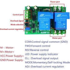 DC 12V 24V Brushed <strong>Motor</strong> <strong>Forward</strong> <strong>Reverse</strong> <strong>Controller</strong> Overload Overcurrent Short <strong>Circuit</strong> Overheat Protector Module - Product Image 5