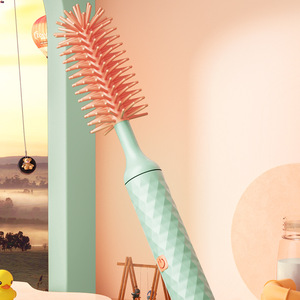 Multi Functional Long Handle Cleaning <b>Brush</b> For <b>Bottle</b> Straw Nipple Plastic Nylon Bristles - Product Image 6