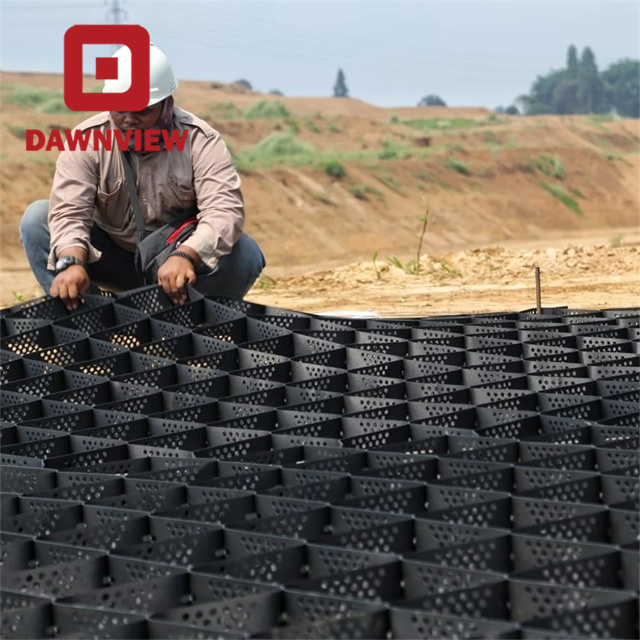 Dawnview китайский производитель HDPE травоукладчик 150 мм geocell для подпорной стены