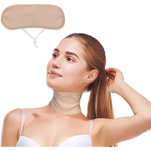 Ceinture de Soin du Cou en Coton Kaki Rose Blanc – Soutien Cervical, Aide au Sommeil, Massage aux Huiles Essentielles - Product Image 1