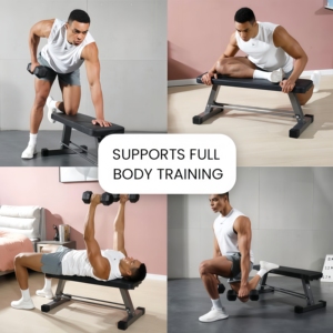 CZFIT <b>Strength</b> <b>Training</b> Weight Bench Steel Frame Flat Bench with Dumbbell Storage Workout Fitness Stool for Full Body Exercise - Product Image 6