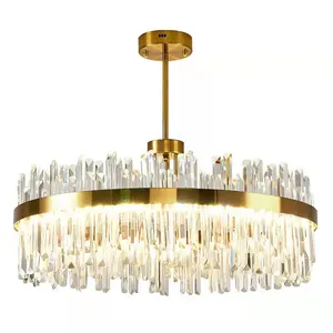 Europese Led Lamp Crystal Ketting Luxe Kroonluchter Plafond Verlichting Indoor Decoratie