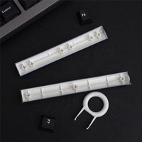 GMK White on Black Red Cyrillic PBT Keycaps Sublimation 129 Keys Cherry Profile for 64/84/960 Mechanical Keyboard