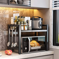 Étagère de rangement télescopique pour cuisine, étagère multifonctionnelle pour micro-ondes, four et cuiseur à riz
