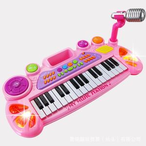 Clavier électronique populaire avec microphone, instrument musical éducatif multifonctionnel pour l'apprentissage précoce et l'éveil - Product Image 4