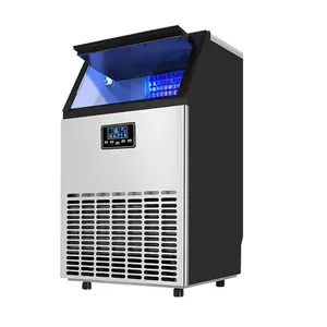 55kg 68kg 80kg Máquina comercial para hacer hielo en el hogar Máquina automática para hacer bloques de hielo en la encimera Máquina para hacer cubitos de hielo