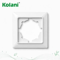 Cadre décoratif vierge Kolani norme UE 84x84mm 1 gang, encastrable, ignifuge, en polycarbonate, pour remplacement