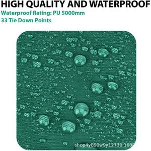 ผ้าใบกันน้ำ WOQI ขนาด 300x300 ซม. สีเขียวเข้ม โพลีเอสเตอร์ สำหรับตั้งแคมป์ รูปทรงสามเหลี่ยม แบบ V สำหรับกันแดดกลางแจ้ง - Product Image 4