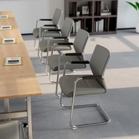 Chaise professionnelle rembourrée avec structure métallique et mousse haute densité pour bureau moderne, salle de culte, salle de conférence, auditorium, salle de réunion