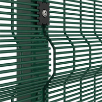 Panneau de clôture de périmètre de sécurité 358 avec poteaux et accessoires, système de clôture anti-escalade pour prison