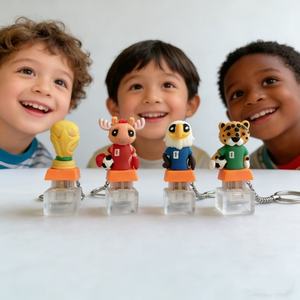 Porte-clés mascotte de la Coupe du monde de football USA Mexique 2026, porte-clés souvenir de football mignon, collections et cadeaux pour les fans - Product Image 3