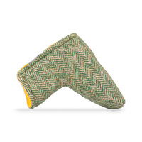 Couvre-chef de tête de club vert de tonneau en bois de conducteur de modèle de chevrons de golf d'OEM avec la doublure en peluche