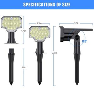 Lámpara Solar IP65 para Exteriores, 26 LED, Luces Solares para Cercas de Jardín, Luces Portátiles Impermeables, Foco Solar para Jardín - Product Image 2