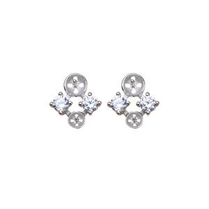 Boucles d'oreilles clous en argent S925 pour femme, personnalisables, avec perle 6-13 mm, accessoires DIY, tendance, bijoux semi-finis, crochet d'oreille vide 3323 - Product Image 5