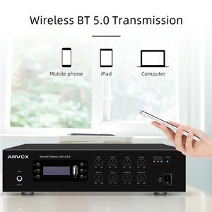 Haut-parleur de plafond PA1 24V avec tuner AM/FM, musique USB intégrée, sonorisation publique, Bluetooth, mini stéréo, alimentation audio de classe D - Product Image 3