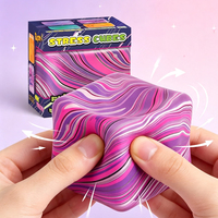 Porte-clés anti-stress souple en forme de cube de maltose personnalisé avec logo, pour adultes, en gros, en stock