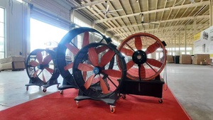 Ventilateur brumisateur de haute qualité avec réservoir d'eau, diamètre 0,95-1,25 m, ventilateur industriel sur pied pour usine, entrepôt, extérieur - Product Image 2