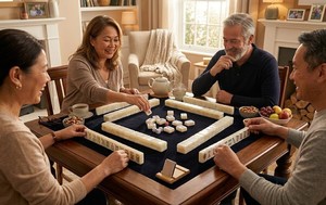 Elegante Mahjong in Tonalità Conchiglia, Acrilico Delicato, Set Completo, Gioco Tradizionale per Intrattenimento Indoor, Ottima Scelta Quotidiana - Product Image 3