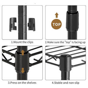 חובה כבדה <span class=keywords><strong>6</strong></span> rome מתכת אחסון כרום מתכת מדף חוט אישור מדפים - Product Image 5