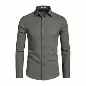 Design Men's Black White Dress <b>Shirts</b> Regular Fit Long Sleeve Brand <b>Shirt</b> Men Polyester Business Breathable Formal <b>Shirts</b> - Product Image 4