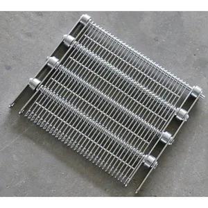 FOOD GRADE 304 316 Stainless Steel Spiral Wire Mesh Conveyor Belt Chain Drive Conveyor Belt For Food Drying