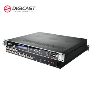 FTA Transmodulator DVB S2 to DVB T2 16 Channels Digital RF DVBSS2 to DVBT Digital CATV Headend Equipment