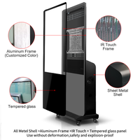 Écran tactile LCD Affichage numérique Kiosque Boîtier Smart TV pour l'éducation Magasin de détail Orientation avec support au sol