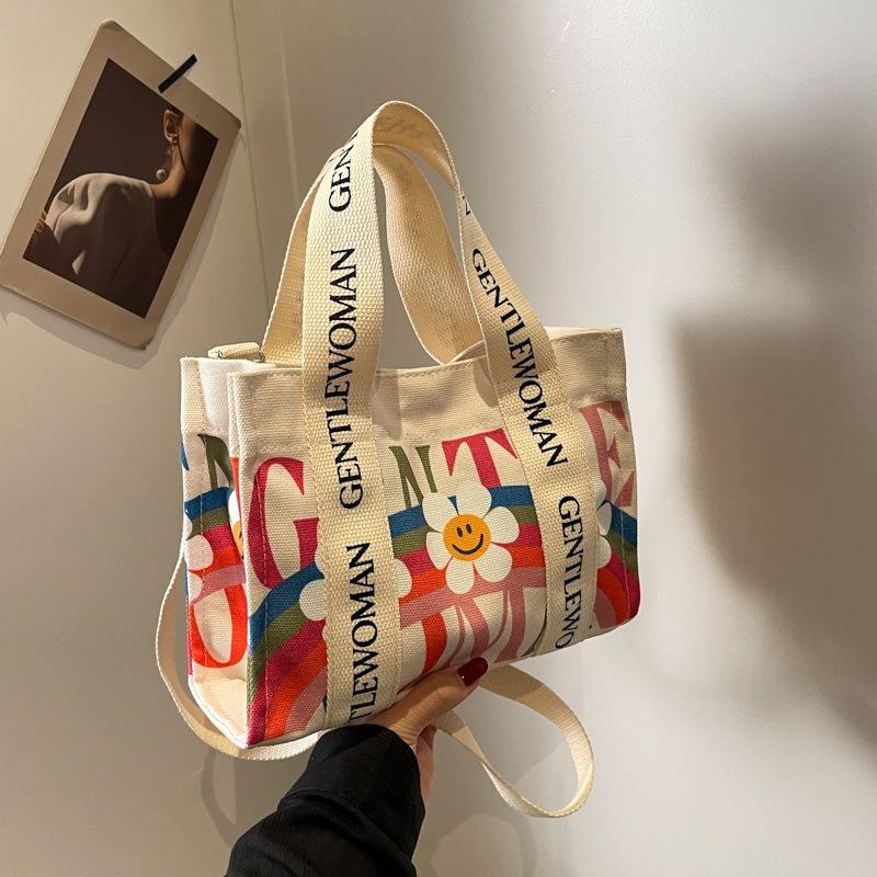 Bolso de lona de algodón con estampado de logotipo personalizado