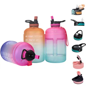 Botella de plastico vacias para agua con hora Bottle plasticas deportiva garrafinha 1 2/2.2 dos litros 2litros 2000ml garrafas