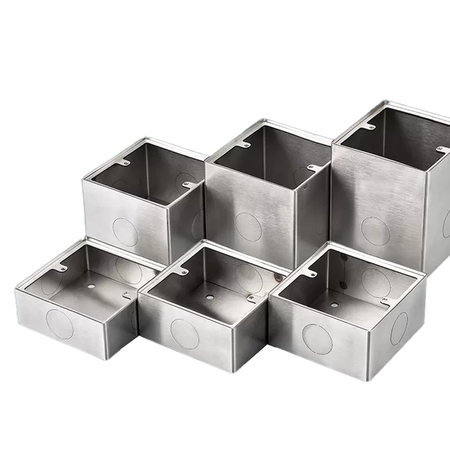Wall Mounted Metal Electrical Box Stainless Steel Switch Box Socket Switch Junction Box Under Switch Panel