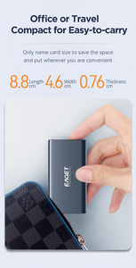 EAGET Tragbare 512GB SSD-Festplatte Typ-C USB3.1 Gen2 Extern mit M.2 SATA 2280 Eingebaut für Desktop Metallgehäuse - Product Image 5
