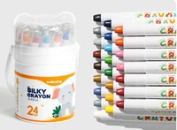 Crayons de peinture en gros pour enfants, crayons multicolores lavables, crayons torsadés, crayons torsadables soyeux, crayons à tourner