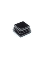 Capuchons de protection carrés en plastique noir pour pieds de meubles, tables et chaises