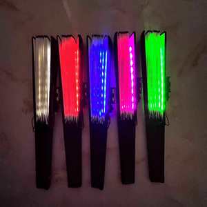 Wholesale Led Luminous Folding Hand Fan for Nightclub Bar Dance Rave Party - Product Image 2