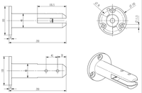 Support de fixation en acier inoxydable de 200 mm pour clôture de piscine, idéal pour les escaliers, les balustrades et les rampes en verre.
