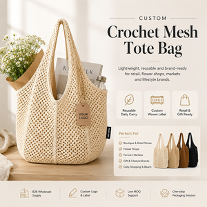 Sac fourre-tout en crochet fait main, réutilisable, écologique, pour le marché, la plage, les courses, l'été, léger, pliable, à porter sur l'épaule, pour femmes - Product Image 4