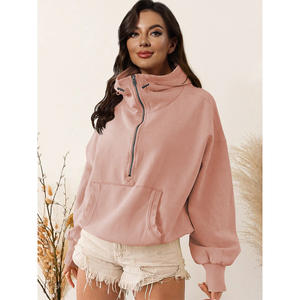 Новая женская толстовка-худи: модная уличная одежда, пуловер на молнии с капюшоном на шнурке, спортивная куртка с длинным рукавом - Product Image 4