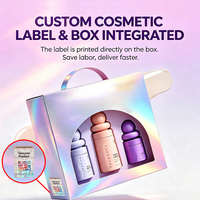 Emballages pour soins de la peau, papier d'art, impression offset, étiquette anti-contrefaçon intégrée avec code QR, impression personnalisée, certifié FSC ISO