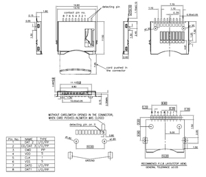 Connecteur de carte TF de Type interrupteur Simple 10Pin connecteur de carte mémoire <span class=keywords><strong>Micro</strong></span> <span class=keywords><strong>SD</strong></span> femelle - Product Image 3