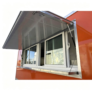 Nouveau camion de restauration mobile rétro en acier inoxydable et fibre de verre, résistant à la rouille, avec brûleur, plaque de cuisson, pour hot-dogs, frites, glaces, utilisation en extérieur - Product Image 2