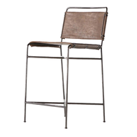 Tabouret de bar empilable en cuir PU industriel, dossier haut, pour restaurant, hôtel, salle à manger, extérieur - Vente chaude