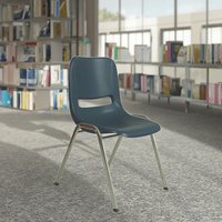 Chaise d'école empilable en plastique traditionnelle AHL pour usage commercial