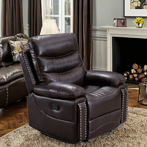 Conjunto de sofá seccional reclinable convertible moderno, hecho con relleno de esponja y cuero sintético, adecuado para apartamentos, hoteles y villas. - Product Image 6