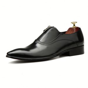 Nouvelles Chaussures Oxford en Cuir Véritable Style Anglais à Lacets avec Trois Boucles Connectées, Semelle Extérieure en Caoutchouc Antidérapante pour Mariages d'Automne - Product Image 4