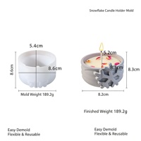 Moule à gâteau en silicone 3D 2026 pour la création de nouveaux moules, boîte de rangement de Noël, pot à bougie en plâtre, pot à plantes succulentes