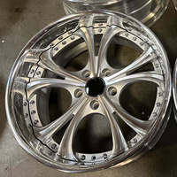 Nuevas llantas forjadas de alto rendimiento de 2 piezas, cromadas, de cinco radios, de 24 pulgadas, 5x114.3, 5x120, 5x130 para BMW F30 E46