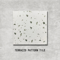 Carrelage Terrazzo en Porcelaine d'Intérieur Style Rustique Moderne pour Restaurant, Balcon, Sol de Salle de Bain, Application Intérieure en Villa 60X60 60X120 80X80