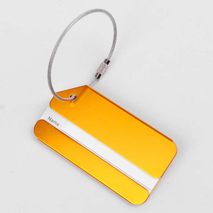 1PC Aluminium Metal Travel Accessories Luggage Baggage Suitcase Backpack Bags Address <b>Tags</b> <b>Name</b> Label Holder for Women Men - Product Image 3