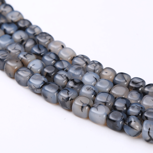 ลูกปัดพลอยสีแดงธรรมชาติสำหรับทำเครื่องประดับ 2211 ทรงเหลี่ยมเจียระไน อาเกตและคาร์เนเลียน ขนาด 8 มม. และความสูง 3 มม. - Product Image 4